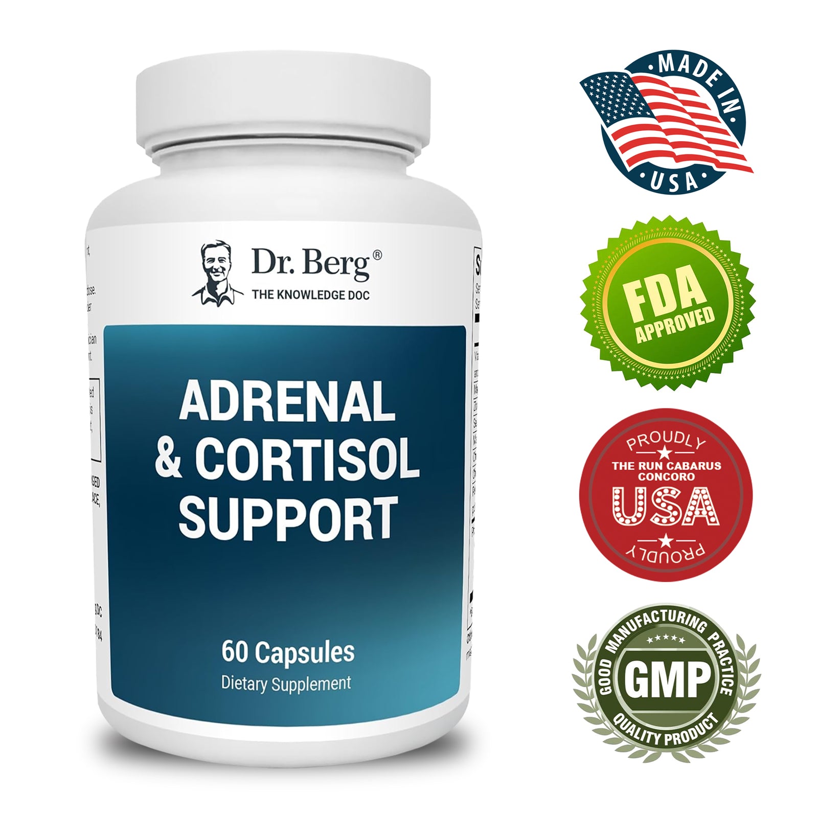 Dr. Berg Adrenal & Cortisol Support - Improve Mood, Stress Relief - Ashwagandh