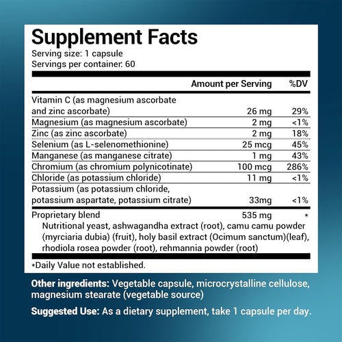 Dr. Berg Adrenal & Cortisol Support - Improve Mood, Stress Relief - Ashwagandh