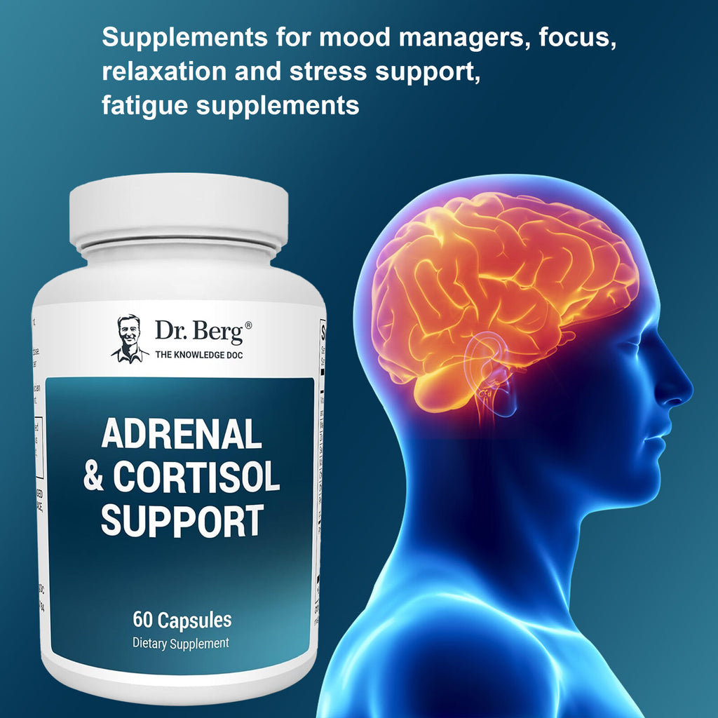Dr. Berg Adrenal & Cortisol Support - Improve Mood, Stress Relief - Ashwagandh
