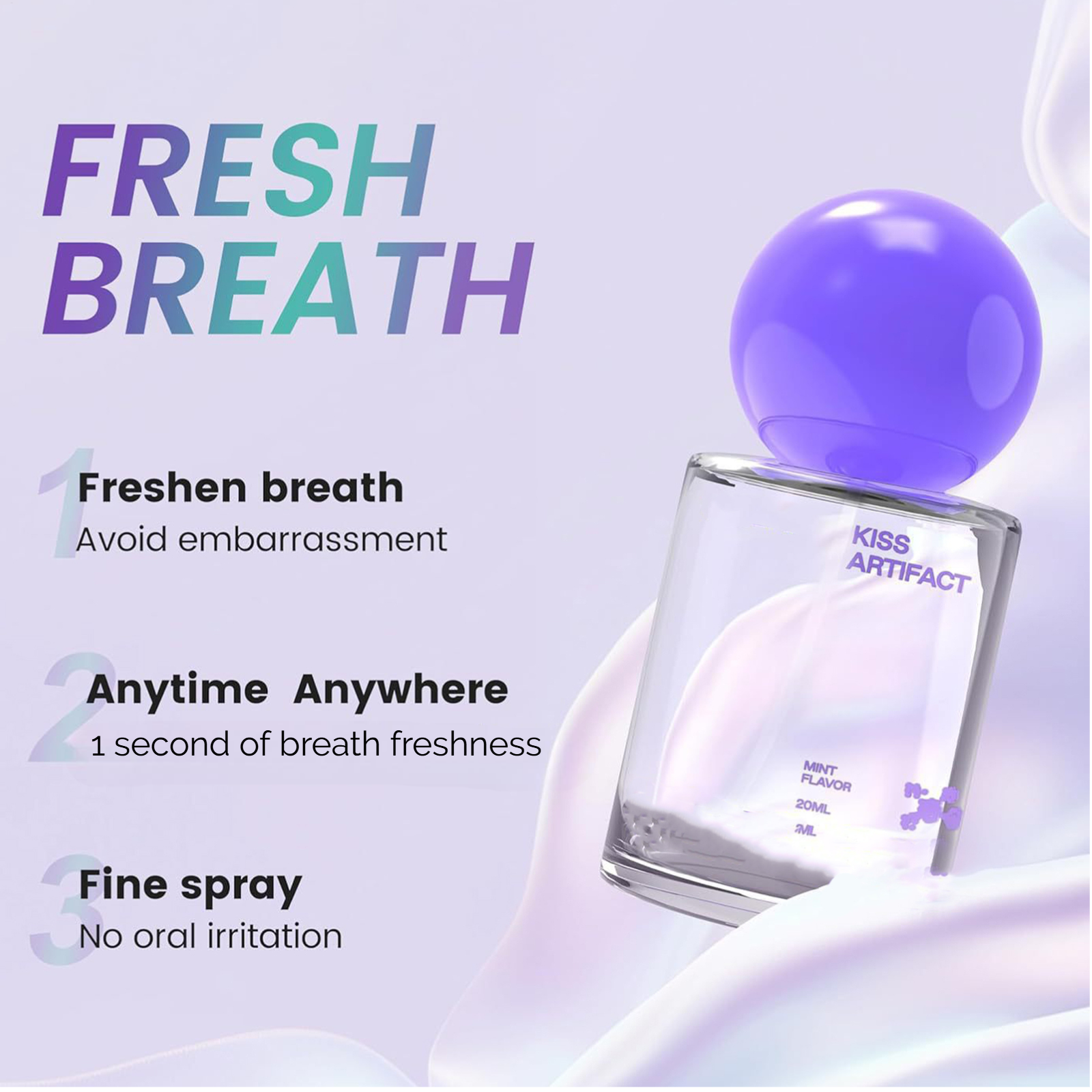 Kiss Artifact-Probiotic Oral Spray for Long-Lasting Freshness